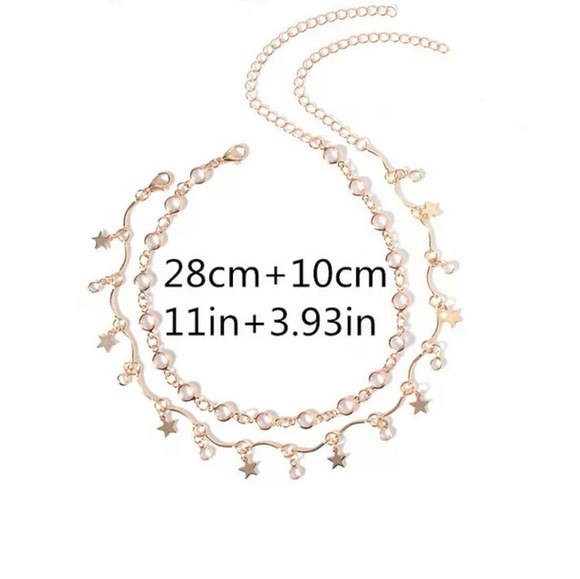 Crystal Star Charms Choker Set - Picture 2 of 4